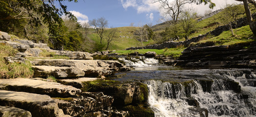 Ingelton waterfall landscape, Yorkshire