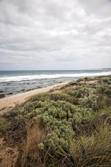Fototapeta na wymiar Western Australia - rough costline with gray sky