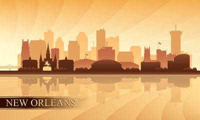New Orleans city skyline silhouette background - 145586035