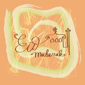 Cute greeting card for Eid Mubarak festival