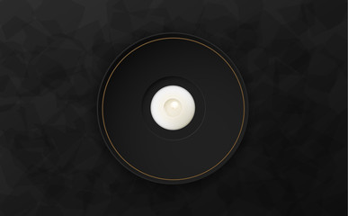 Dark luxury background vector illustration with candle