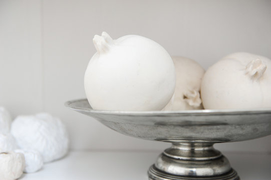 Fruits and plaster objects, model for a painted still life