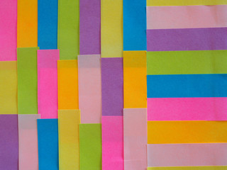 Colorful sticky notes as a background.