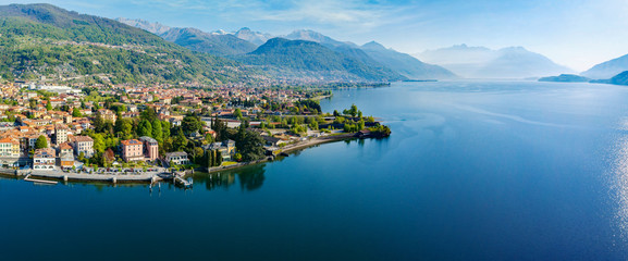 Dongo - Lago di Como (IT) - Vista aerea panoramica 