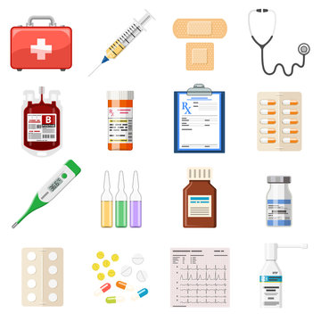 Set medical icons
