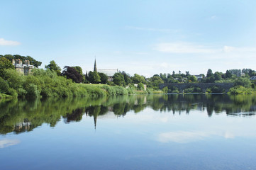 Junction pool and view of Tweed at Kelso