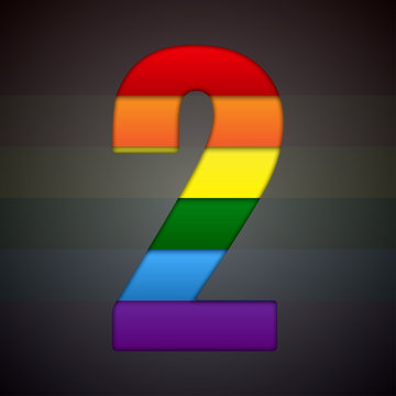 Vector abstract sign of rainbow. LGBT community.
