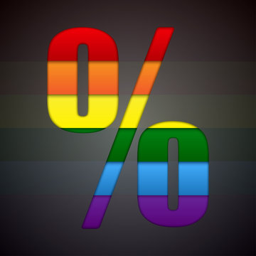 Vector abstract sign of rainbow. LGBT community.