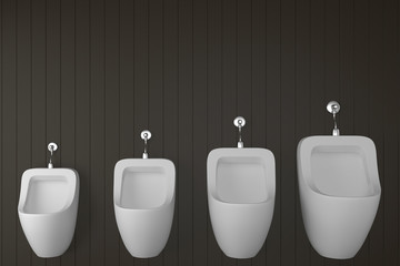 White Toilet bowl on toilet wall background 3D rendering