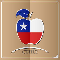 apple logo made from the flag of Chile