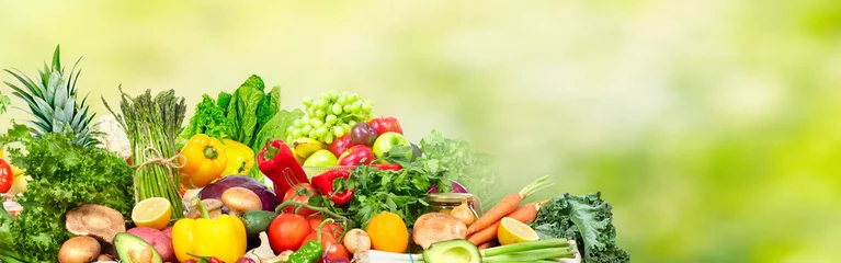 Crédence de cuisine en verre imprimé Légumes Vegetables and fruits.