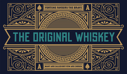 Whiskey label vintage logo western