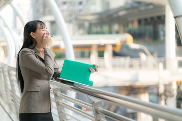 Asian Business Woman on Work Activity