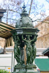 Street drink water fountain in Paris