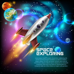 Fototapeta na wymiar Space Exploration Illustration