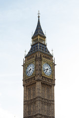 Fototapeta na wymiar Big Ben Tower in the British Parliament in the City of London