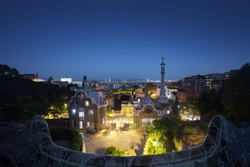 Park Guell in Barcelona, Spain