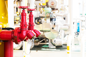 Fire valve,installation of fire safety,Security fire system in industry or the process
