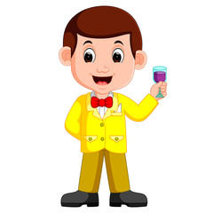 man with a glass of wine