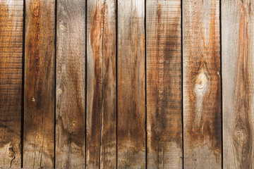 Old beautiful wooden fence in the village