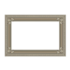 Decorative frame of silvery color