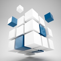 3D rendering Abstract Illustration 3d cubes