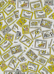 Stamps choreography dance vintage set of background