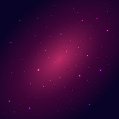 Space background with stras. Starry sky. Vector illustration.