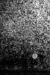 Floor of swimming pool with pool pit in black and white