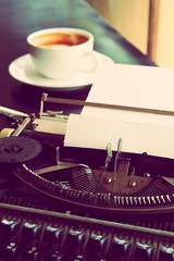 Vintage Typewriter with paperwork 