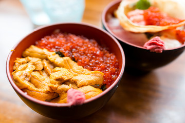 Seafood rice bowl