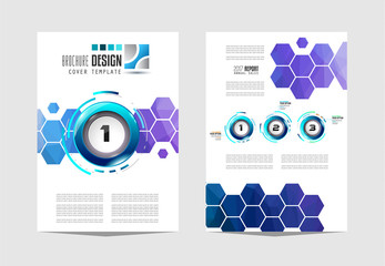 Brochure template, Flyer Design or Depliant Cover for business presentation