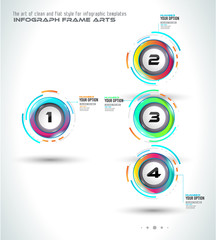 Infograph template with multiple choices and a lot of infographic design elements