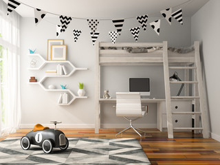part of Interior with wigwam 3D rendering © Dmitry Berg