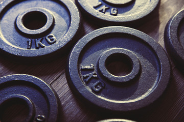 Disk for dumbbells
