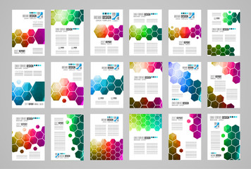 Set of Brochure template, Flyer Design or Depliant Cover for business presentation