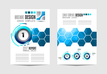 Brochure template, Flyer Design or Depliant Cover for business presentation