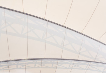 white awning canvas roof, white fabric tensile roof background