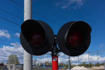  Railway crossing with traffic lights