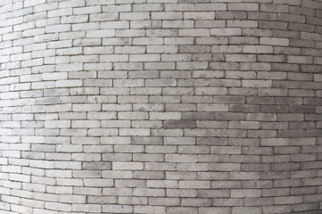 Fototapeta na wymiar curve brick wall, grey colour