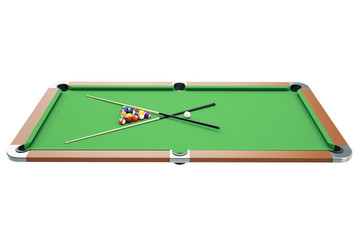 3D illustration American pool snooker balls background. American Billiard. Bar game, Billiard table game.