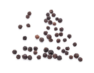 Black pepper isolated on white background