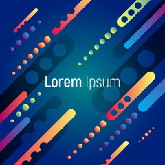 Obraz premium abstract background with color rounded shapes and circles