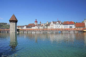 Obraz premium altstadt von luzern, kappelerbrücke, schweiz 