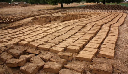 ground brick production