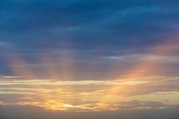 Beautiful sunset over Mediterranean sea