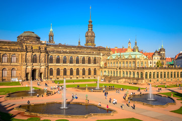 Obraz premium Famous Zwinger palace (Der Dresdner Zwinger) Art Gallery of Dresden, Saxony, Germany