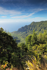 The beautiful Kalalau valley on the island of Kauai, Hawaii