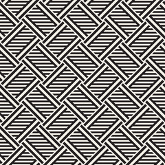 Vector Seamless Pattern. Modern Stylish Interlacing Lines Texture. Geometric Striped Ornament.
