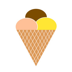 Ice cream flat icon.